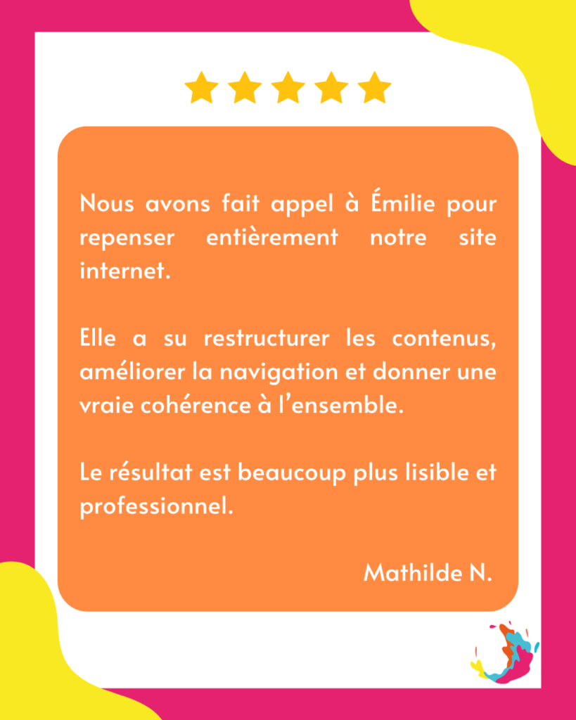 Emilie courtemanche refonte site internet carnoux aubagne ciotat
