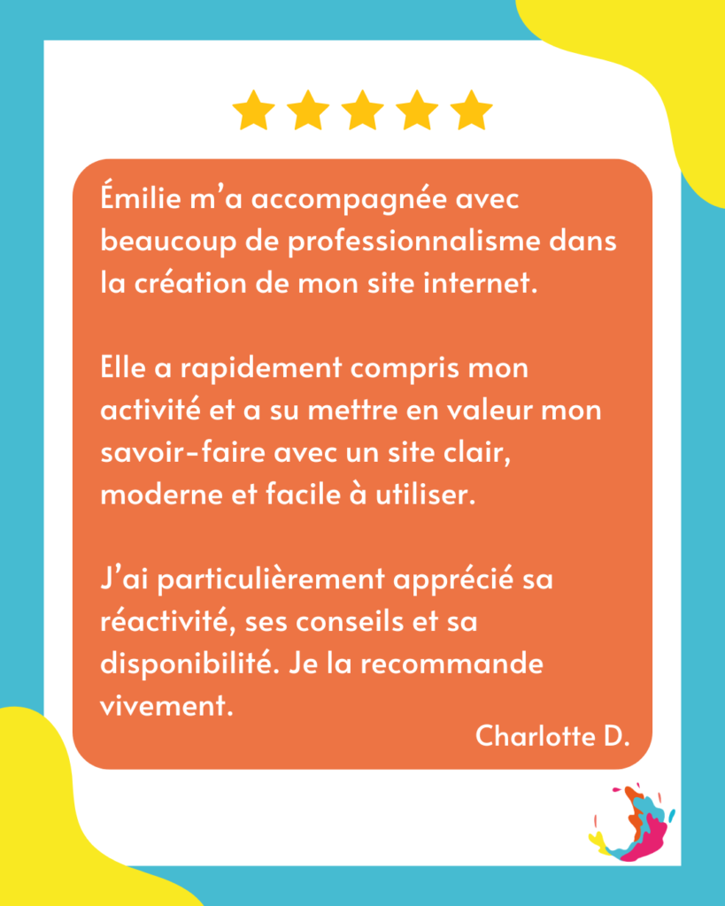 Emilie courtemanche refonte site internet carnoux aubagne ciotat cassis